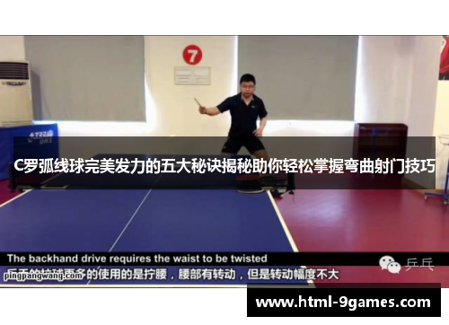 C罗弧线球完美发力的五大秘诀揭秘助你轻松掌握弯曲射门技巧